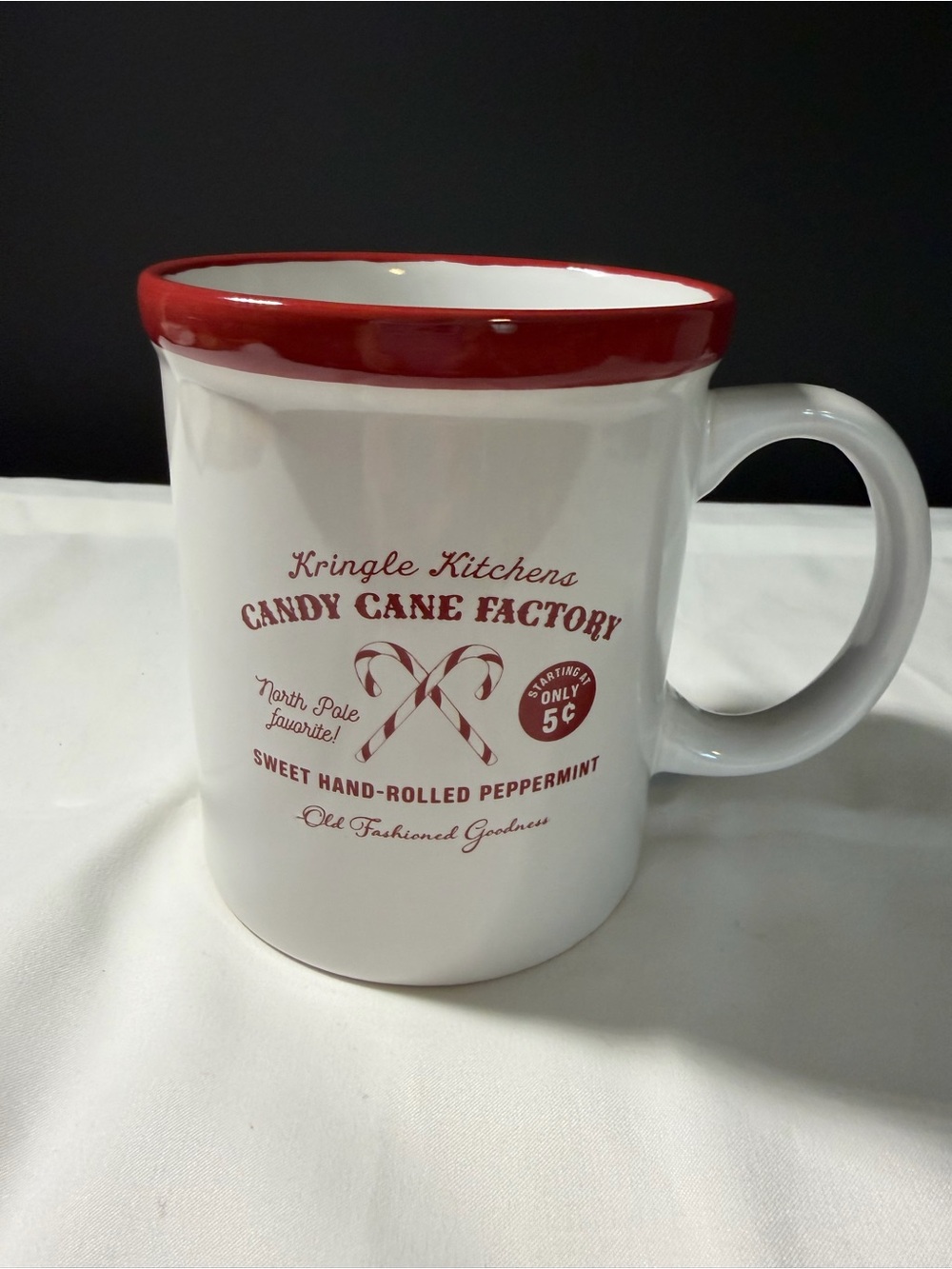 Kringle Kitchens Candy Cane Factory Mug